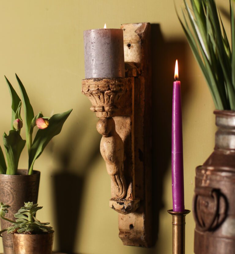 Antique Carved Parrot Bracket