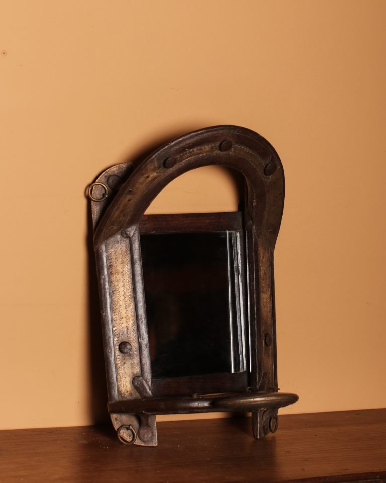 Small Antique Saddle Mirror