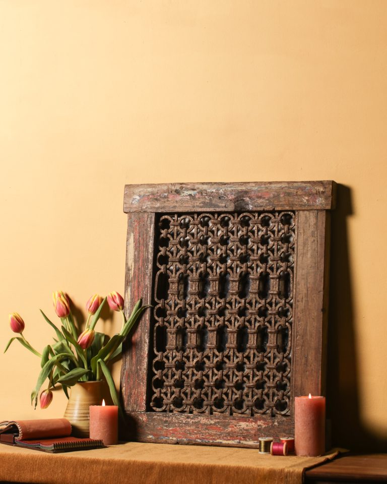 Antique Wooden Jali Mirror