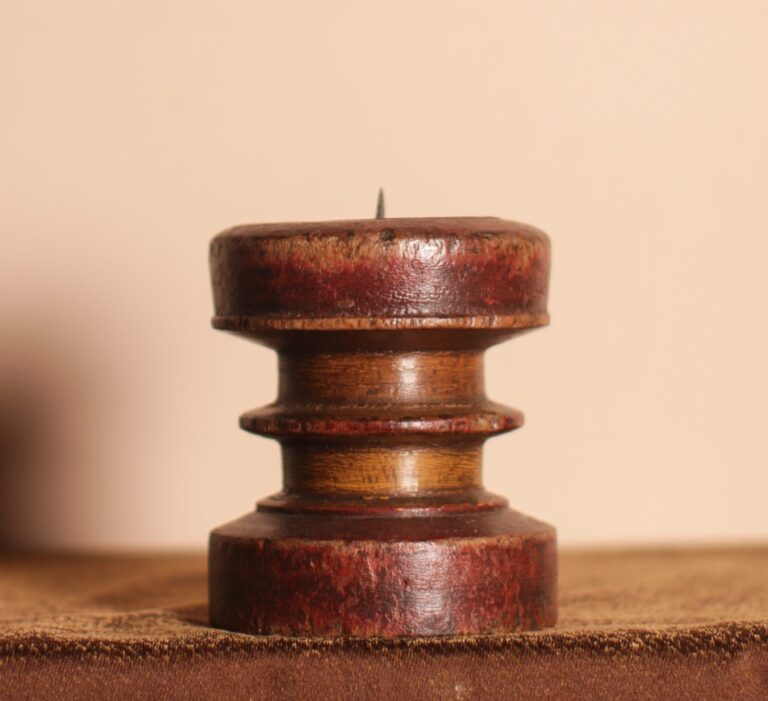 Painted Wooden Candle Stand