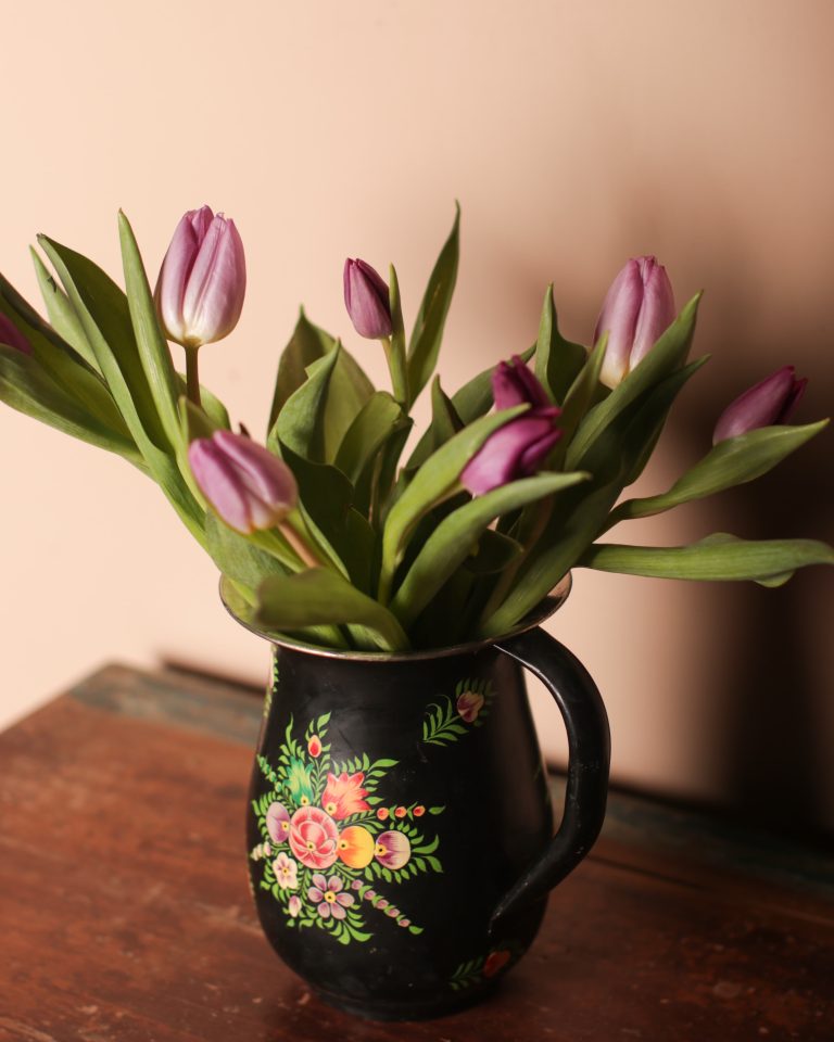 Black Hand Painted Jug