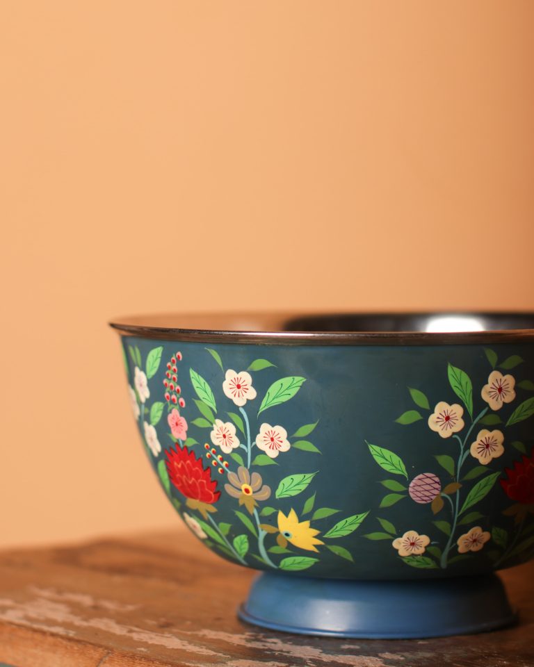 Blue Floral Mixing Bowl