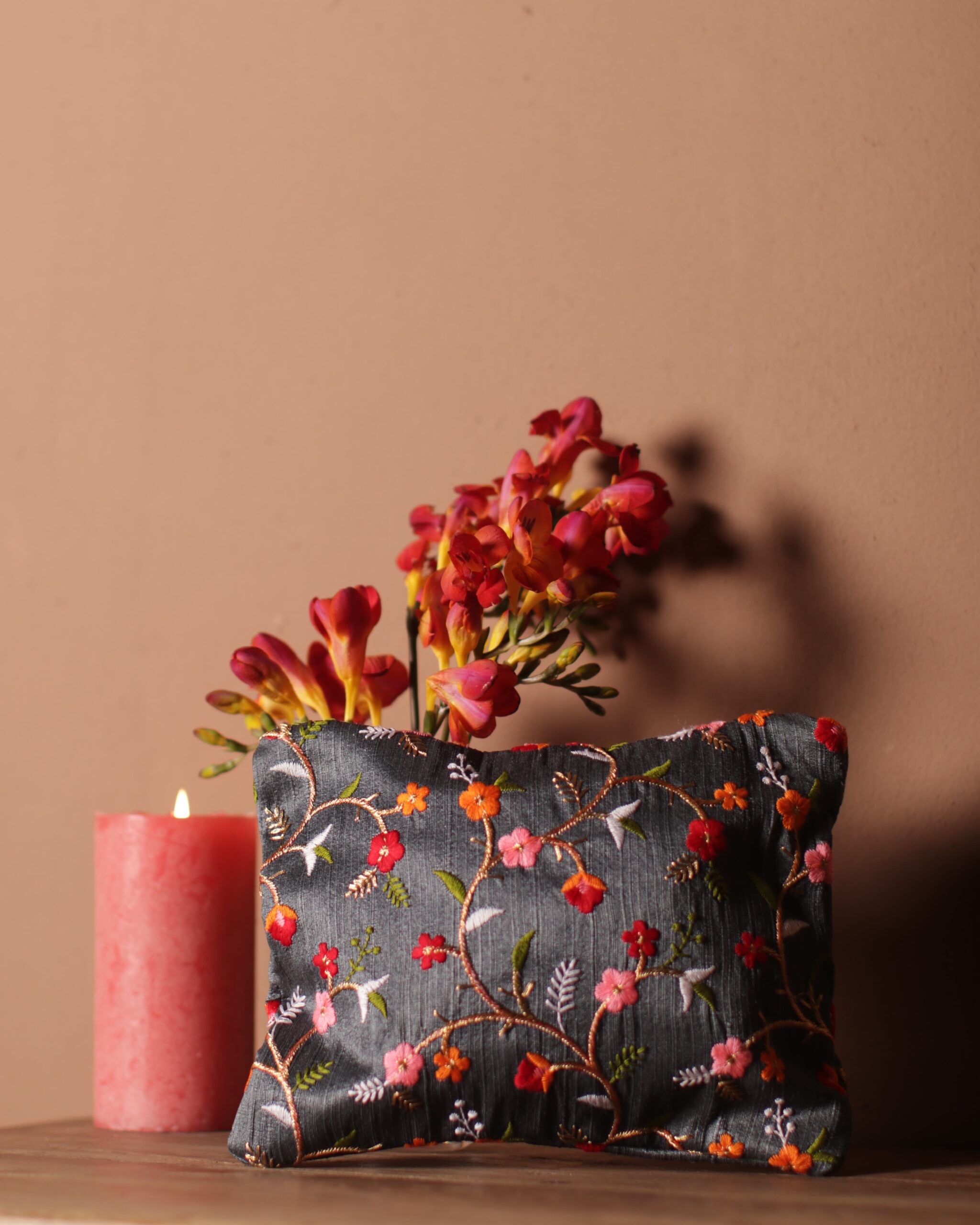 Blue Silk Pouch Gallery Image