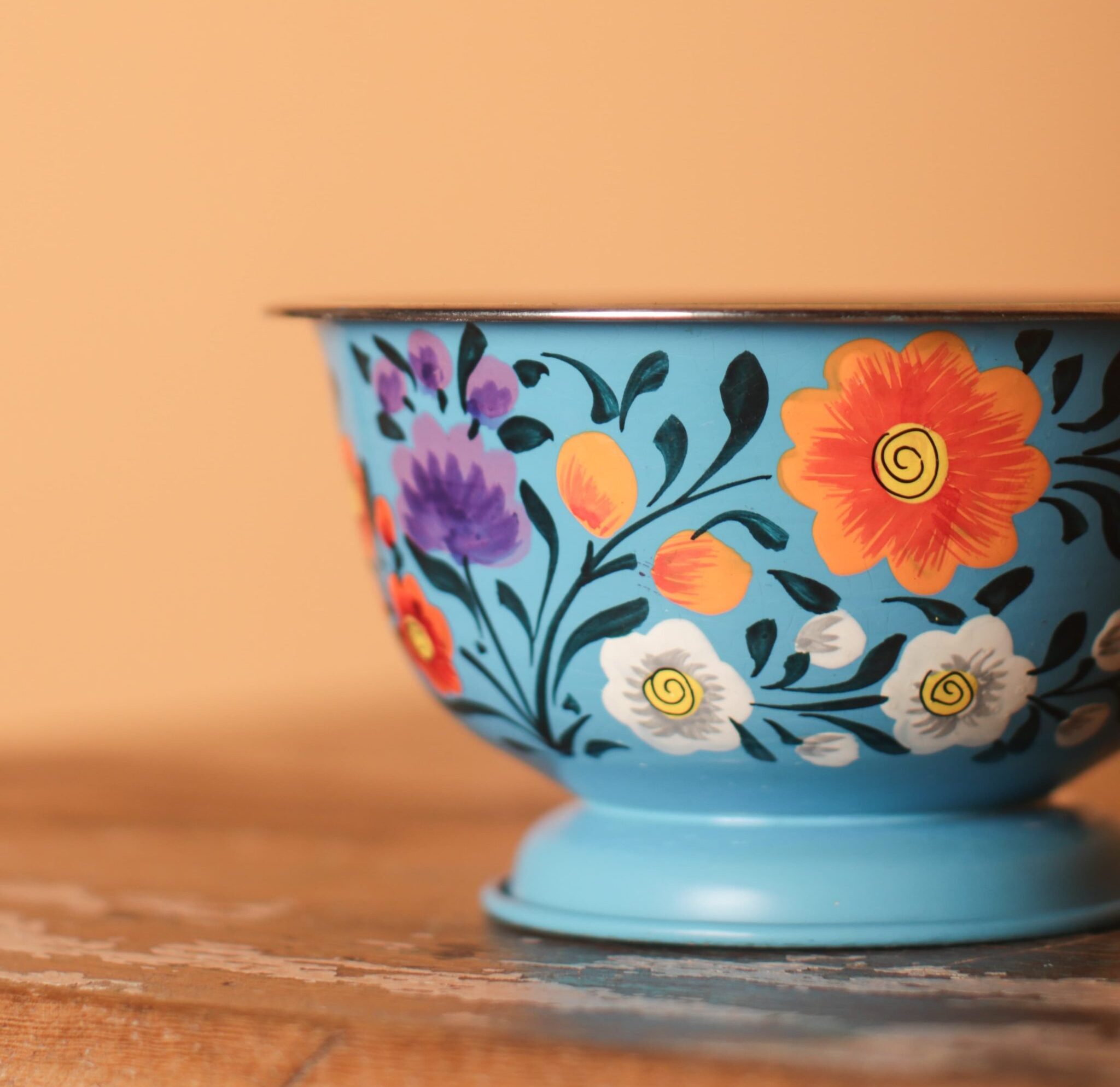 Blue Small Hand Painted Bowl Gallery Image
