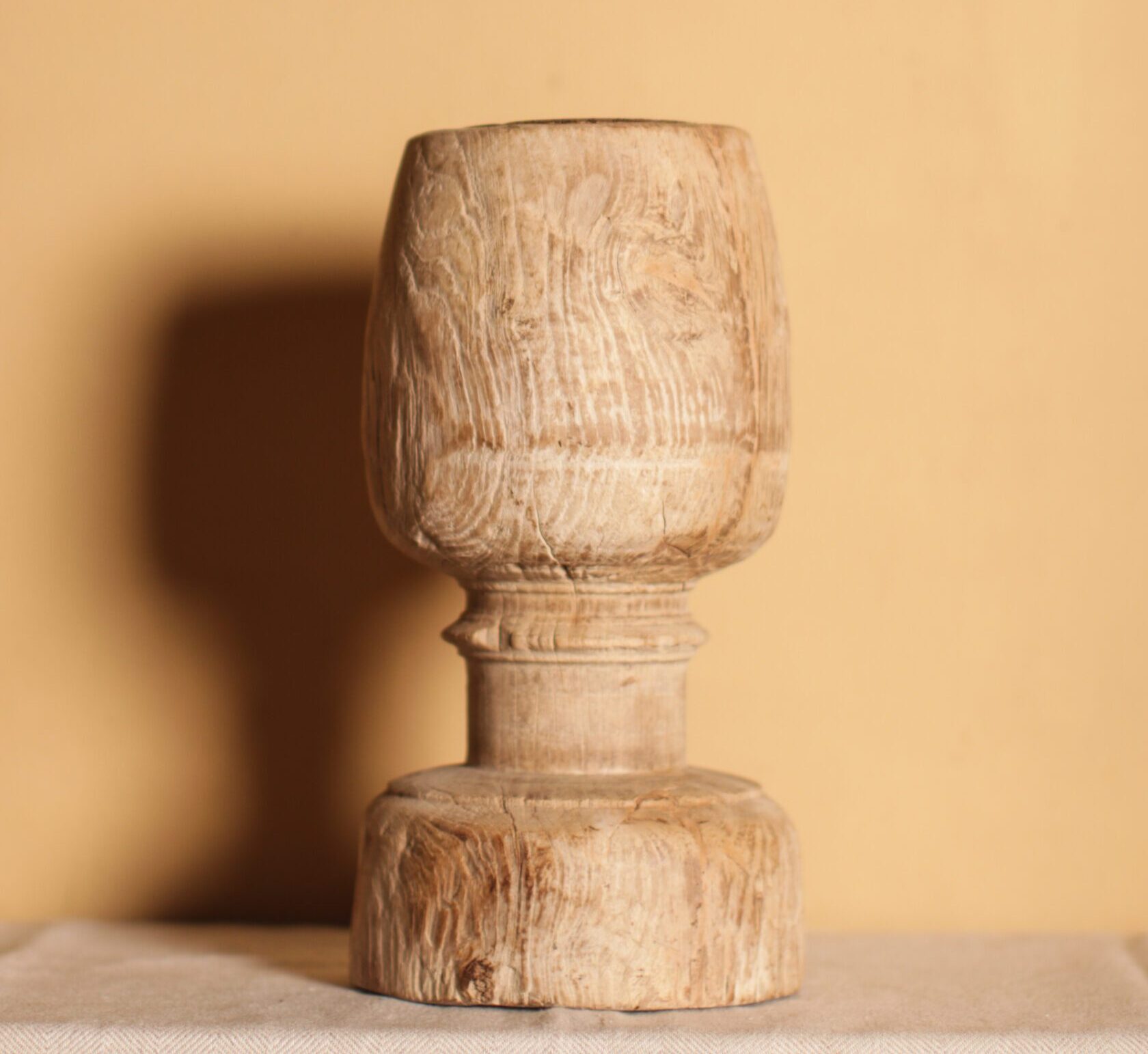 Sun Bleached Wooden Candle Stand Gallery Image
