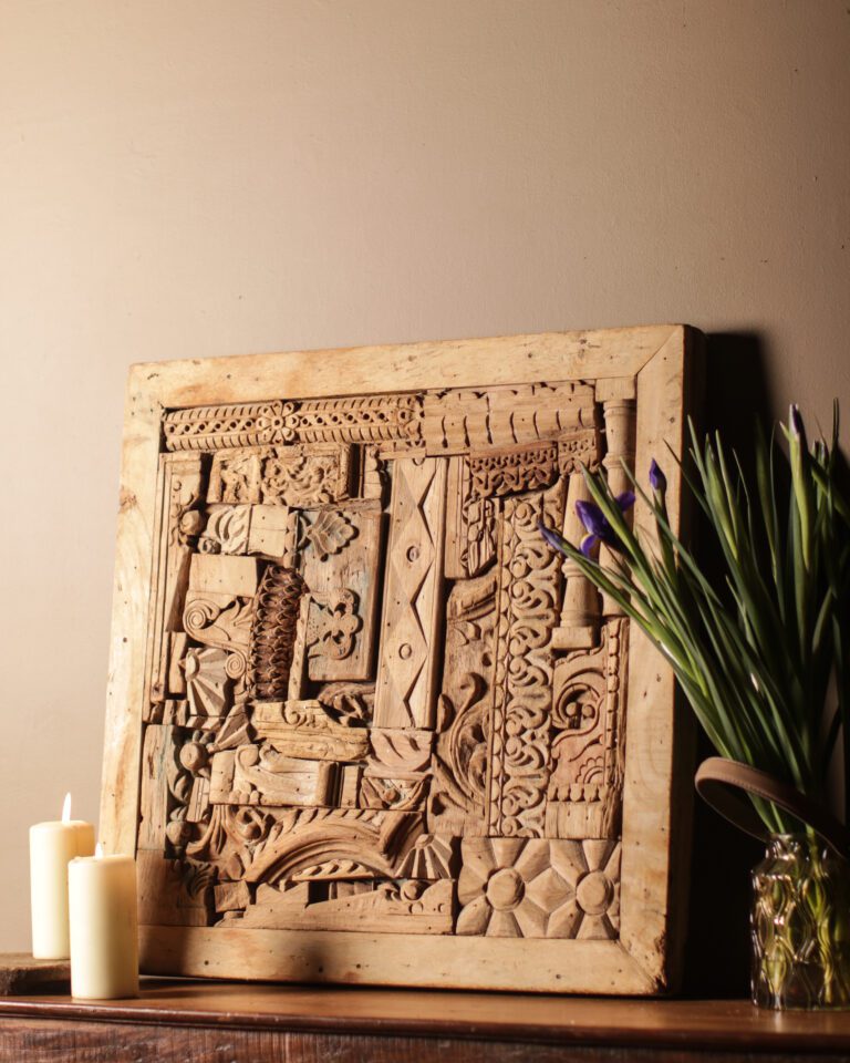 Collage of Carved Wood Art