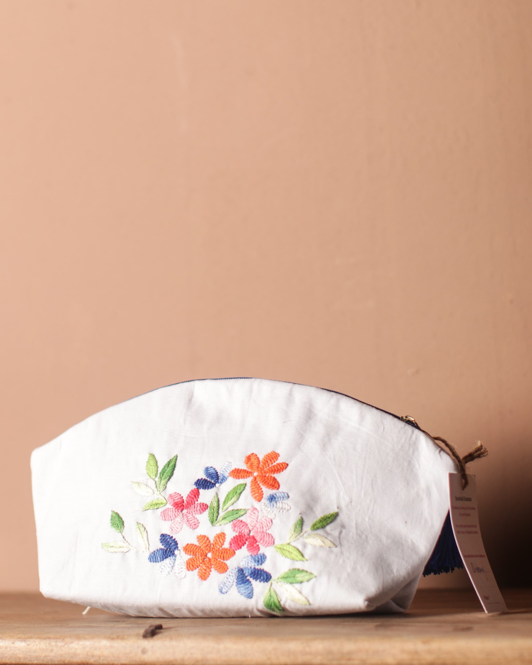 Blue Embrioded Pouch Gallery Image