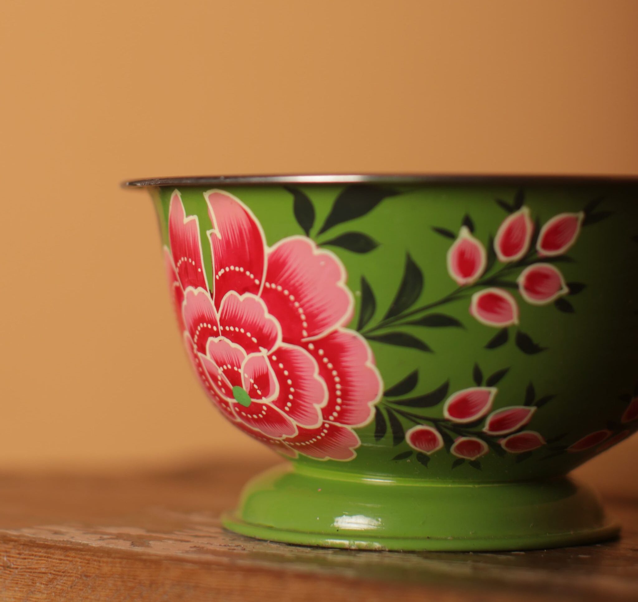 Green Small Hand Painted Bowl Gallery Image