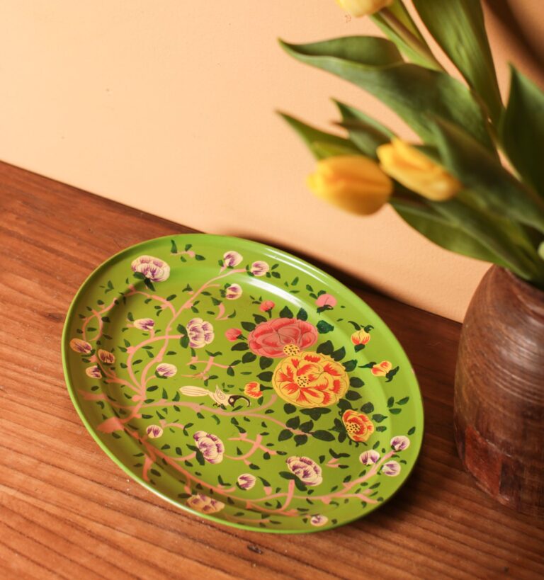 Green Oval Tray