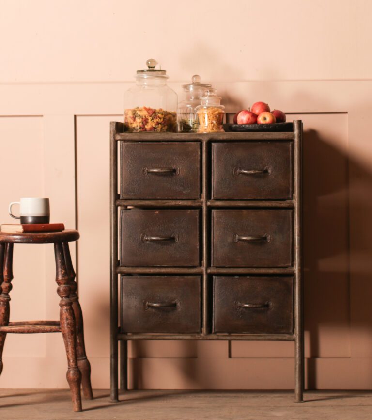 Grey Metal Drawer Cabinet