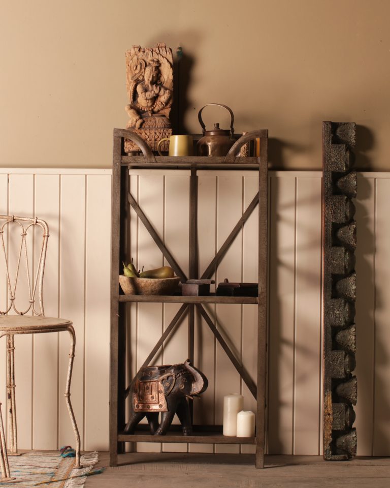 Grey Metal Shelves