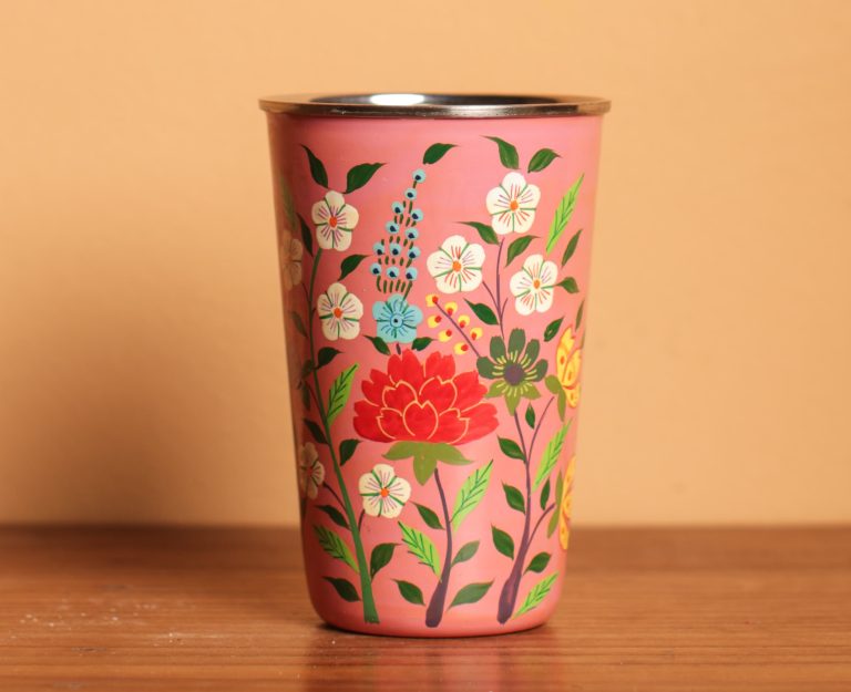 Pink Hand Painted Cup