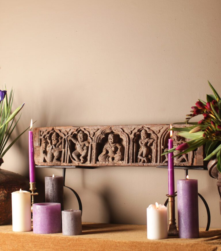 Antique Carved Wooden Lintel