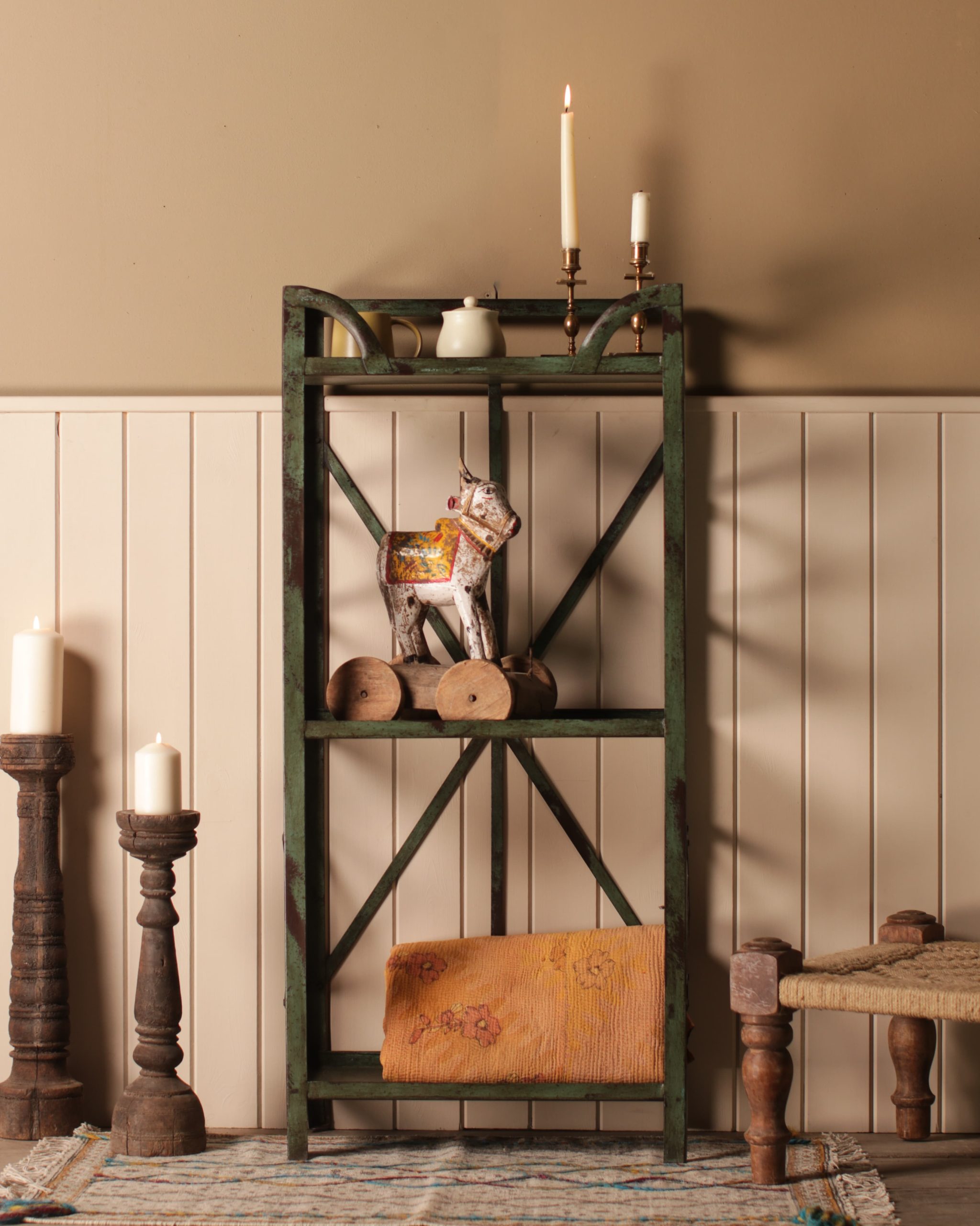 Green Metal Shelves Gallery Image