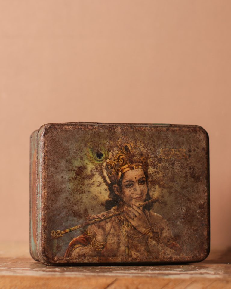 Vintage Painted Metal Tin