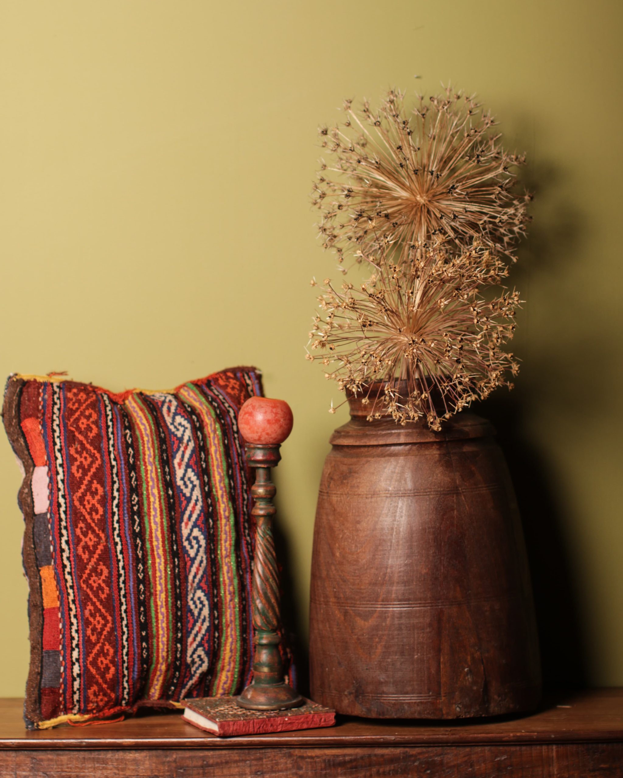 Medium Wood Ghee Pot Gallery Image