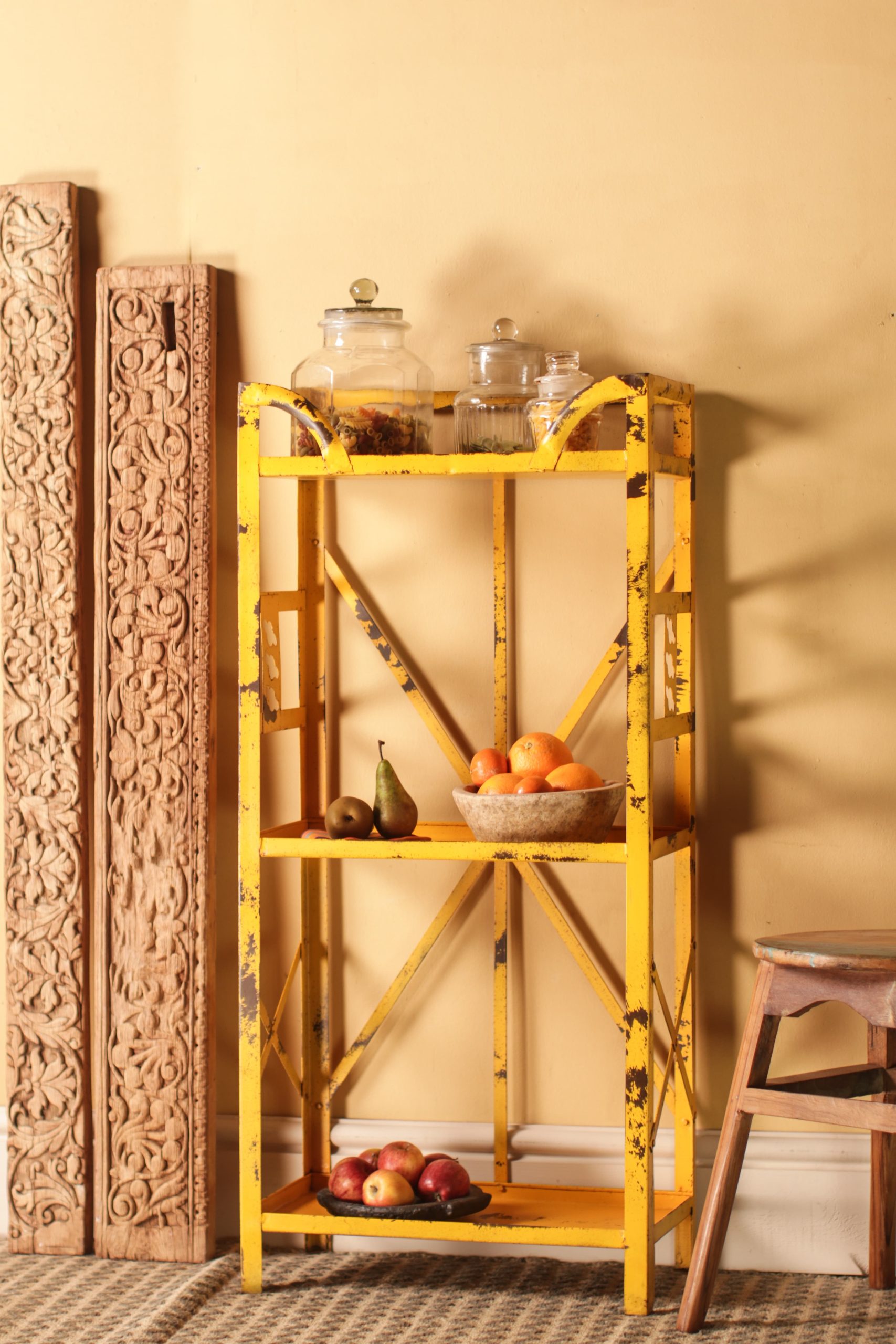 Yellow Metal Shelves Gallery Image