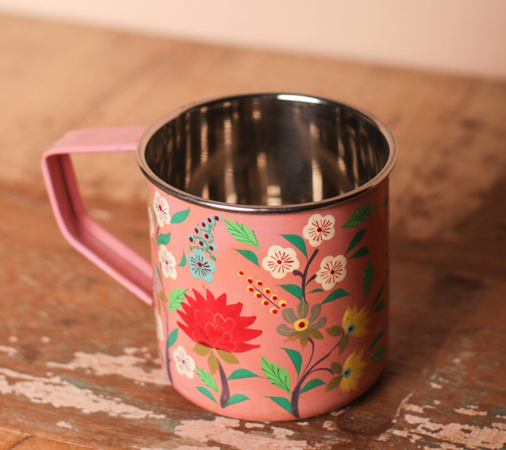 Pink Flower Hand Painted Mug Gallery Image
