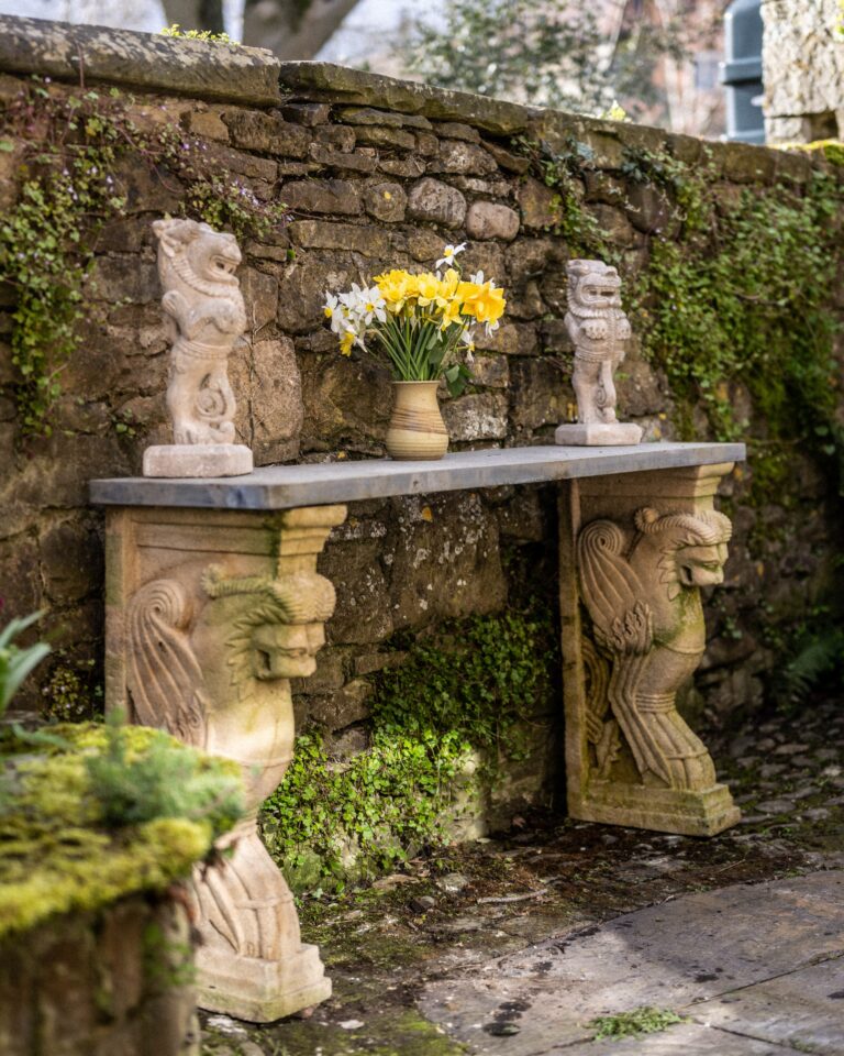 Lion Carved Table Bases