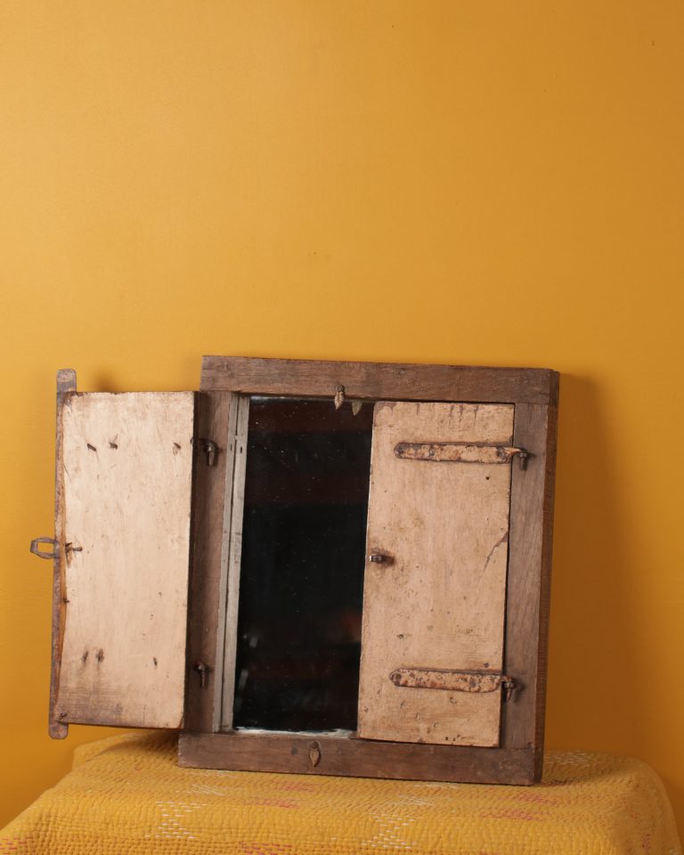 Painted Wooden Shutter Mirror