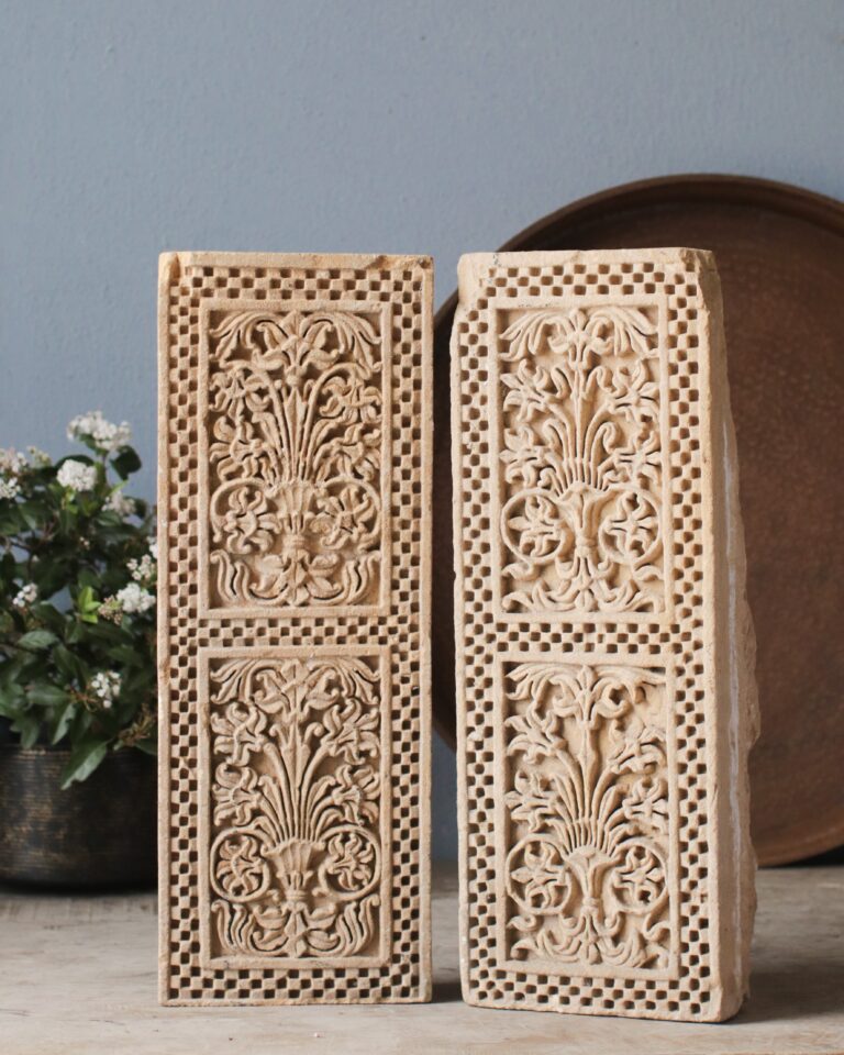 Pair Carved Jaisalmer Panels