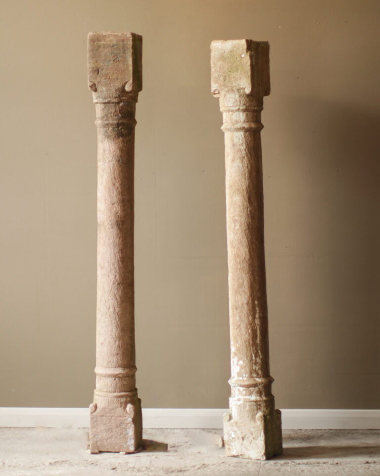 Set of 6 stone pillars