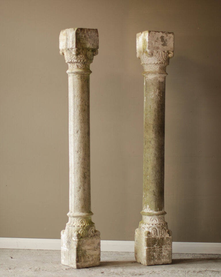 Set of 4 stone pillars
