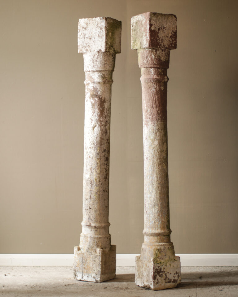 Set of 4 stone pillars