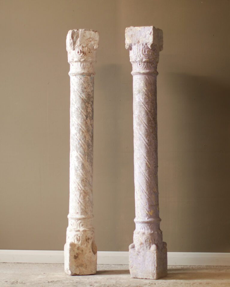 Set of 4 stone pillars