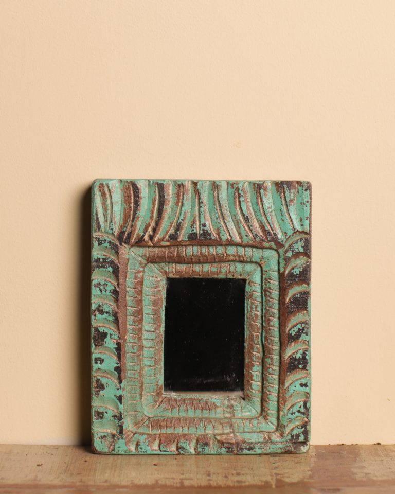 Teal Shrine Mirror