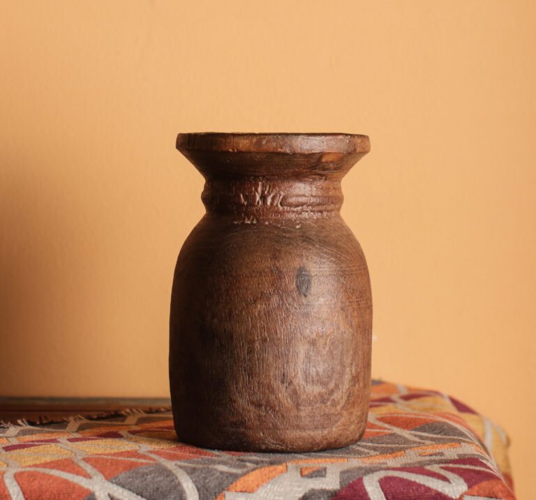 Nepali Wooden Ghee Pot