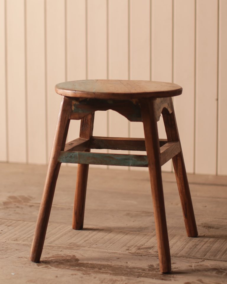Reclaimed Teak Stool