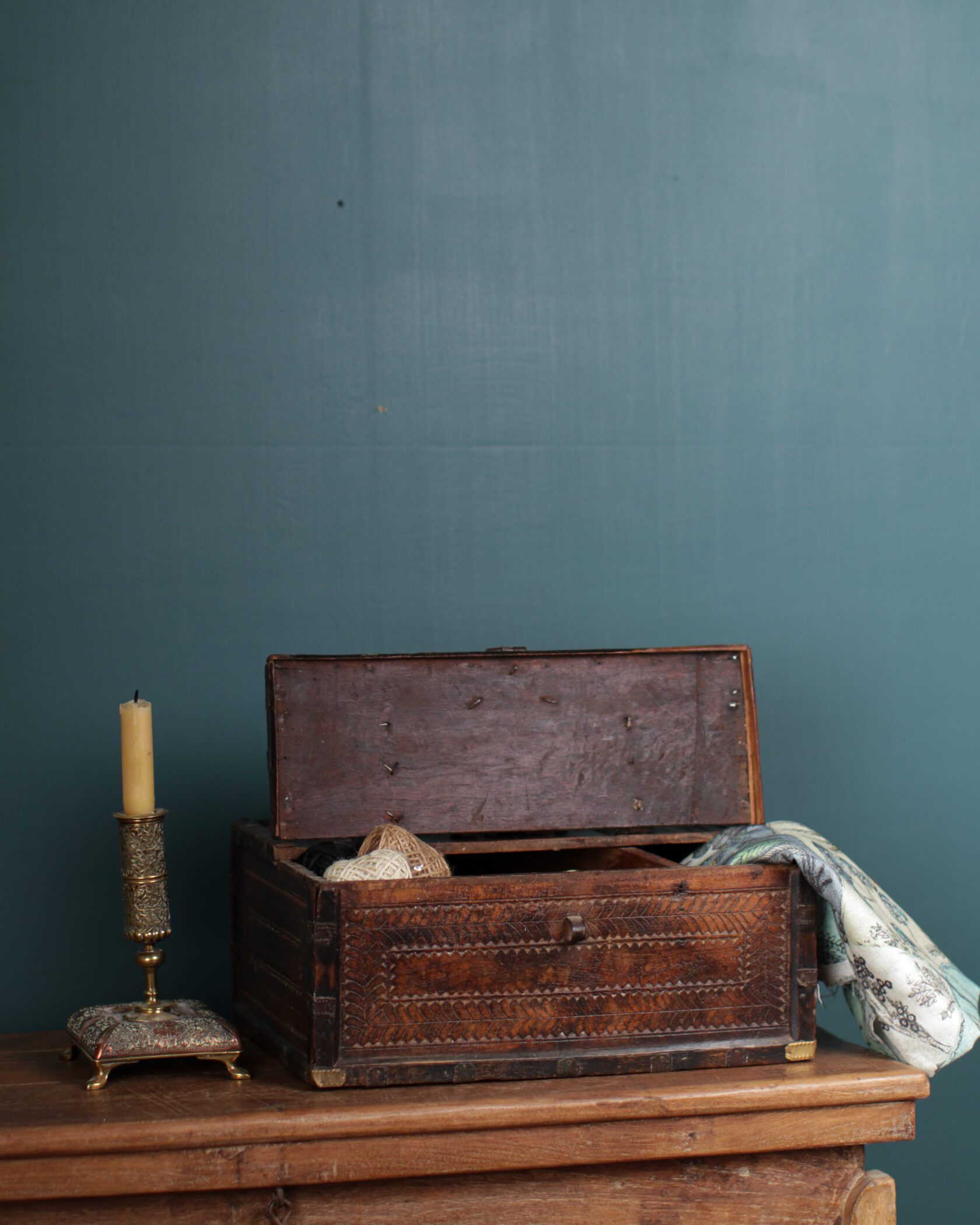 Antique Small Wooden Box Gallery Image