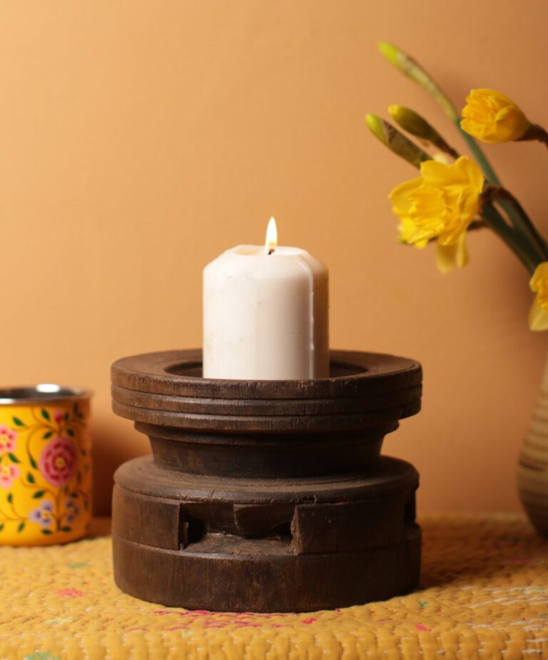 Wood Candle Holder