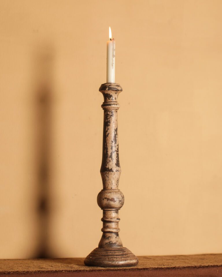 Carved Wooden Candlestand
