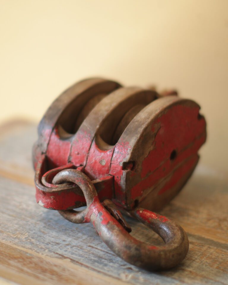 Reclaimed Medium Wooden Pulley