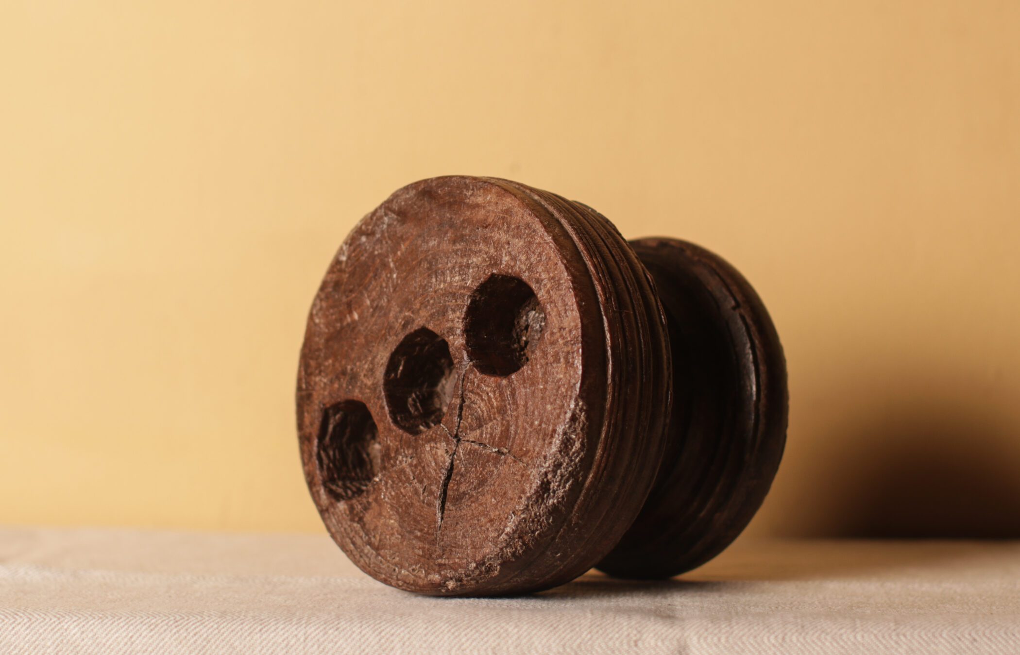 Round Wood Candle Holder Gallery Image