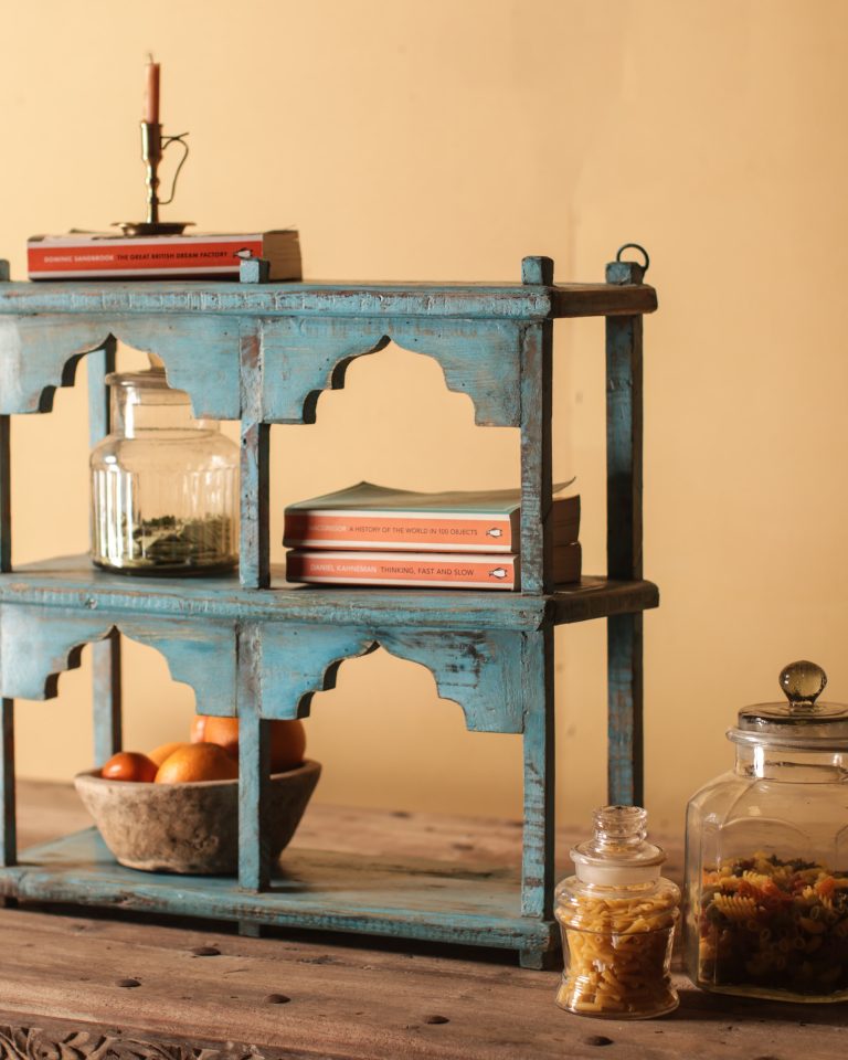 Small Blue Temple Shelf