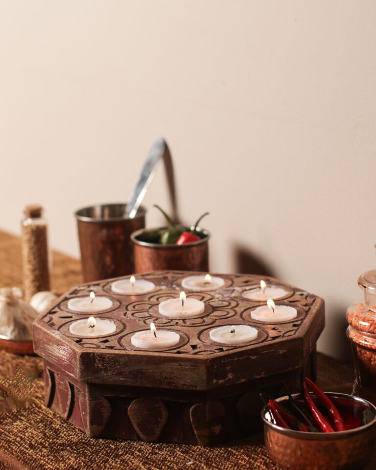 Wooden Tea Light Holder