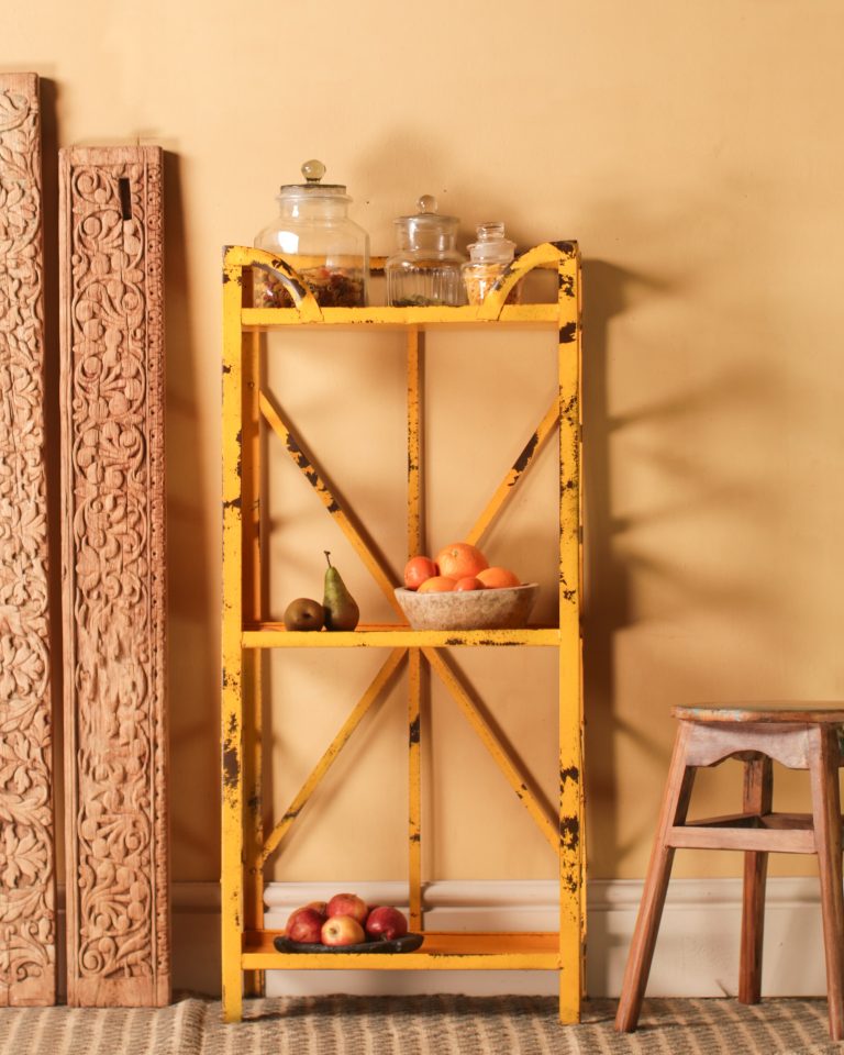 Yellow Metal Shelves