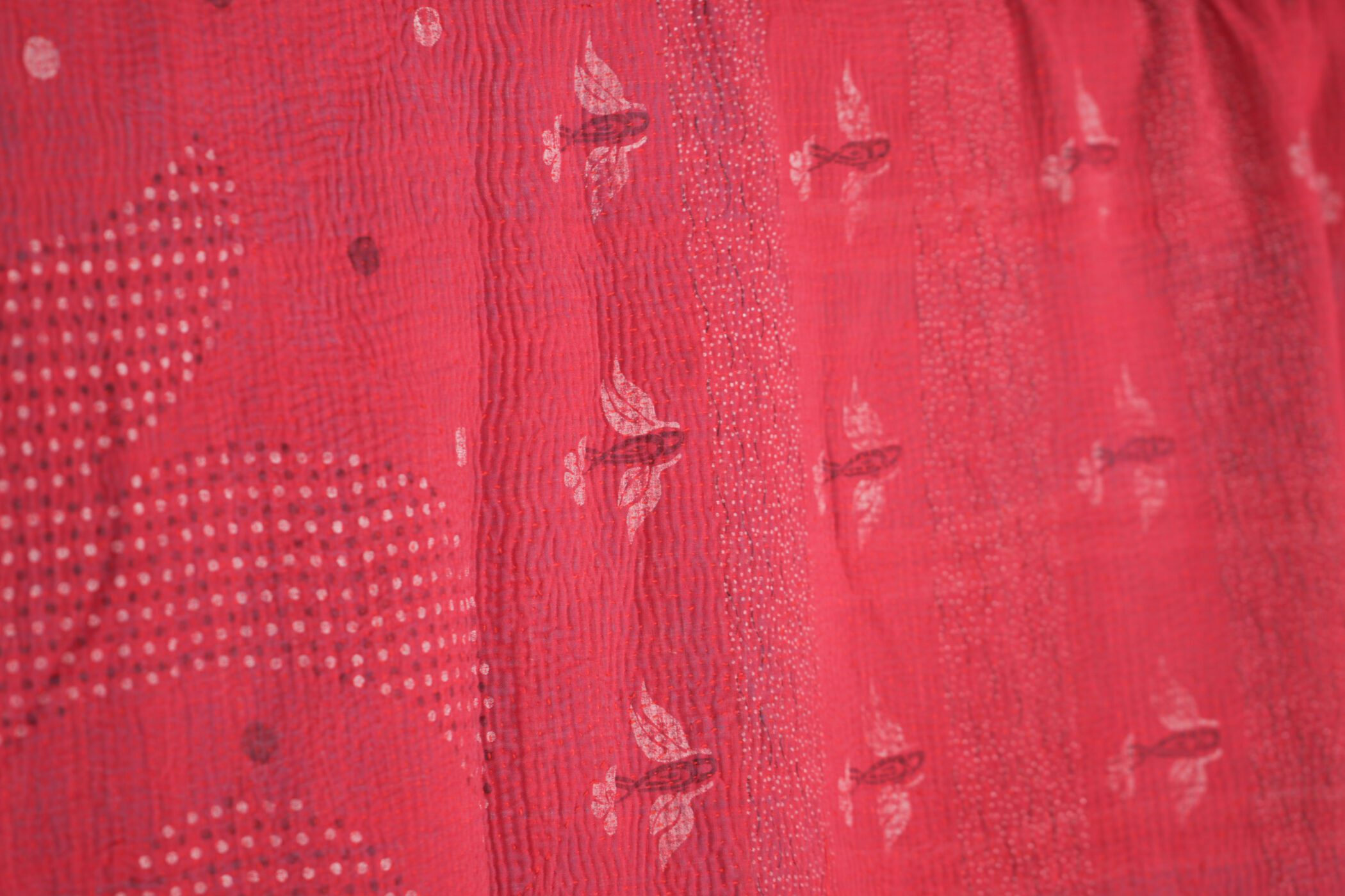 Pink & Black Kantha Throw Gallery Image