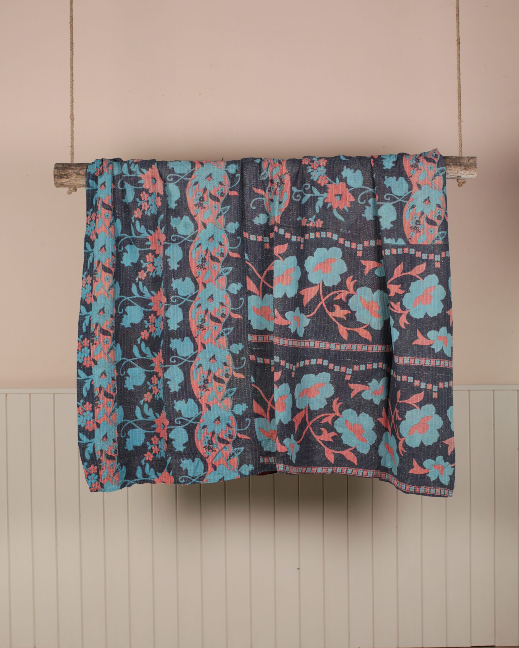 Blue Patterned Kantha Gallery Image