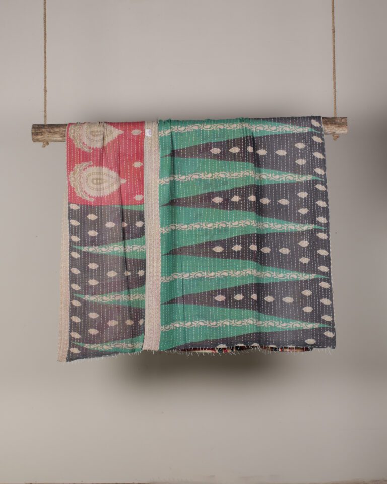 Patterned Kantha Throw