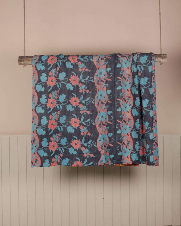 Blue Patterned Kantha