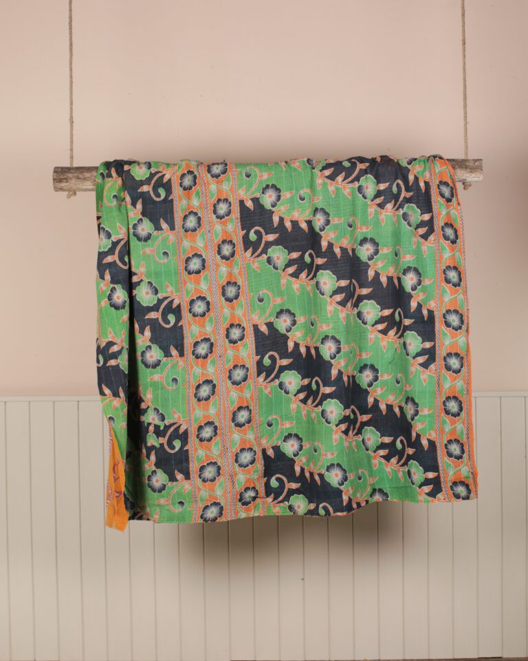 Green Patterned Kantha