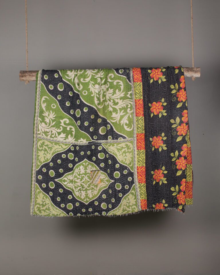 Indian Kantha Stich Throw