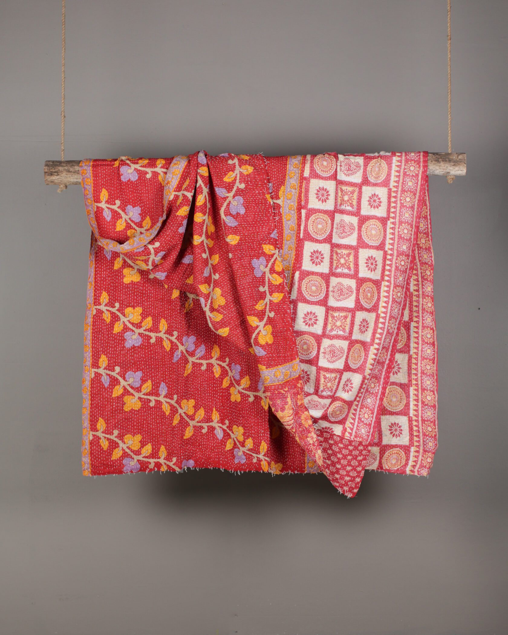 Pink Detailed Kantha Gallery Image