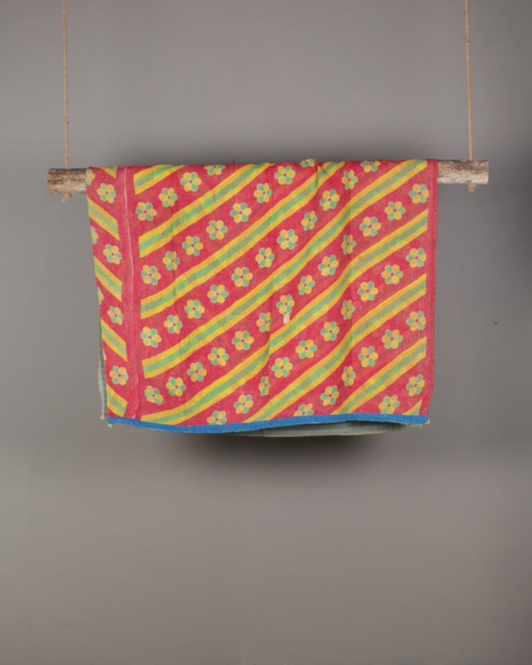 Floral Kantha Stitch Throw