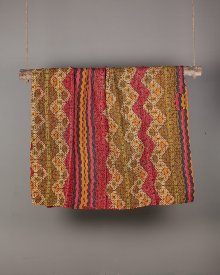 Vintage Cotton Kantha Throw
