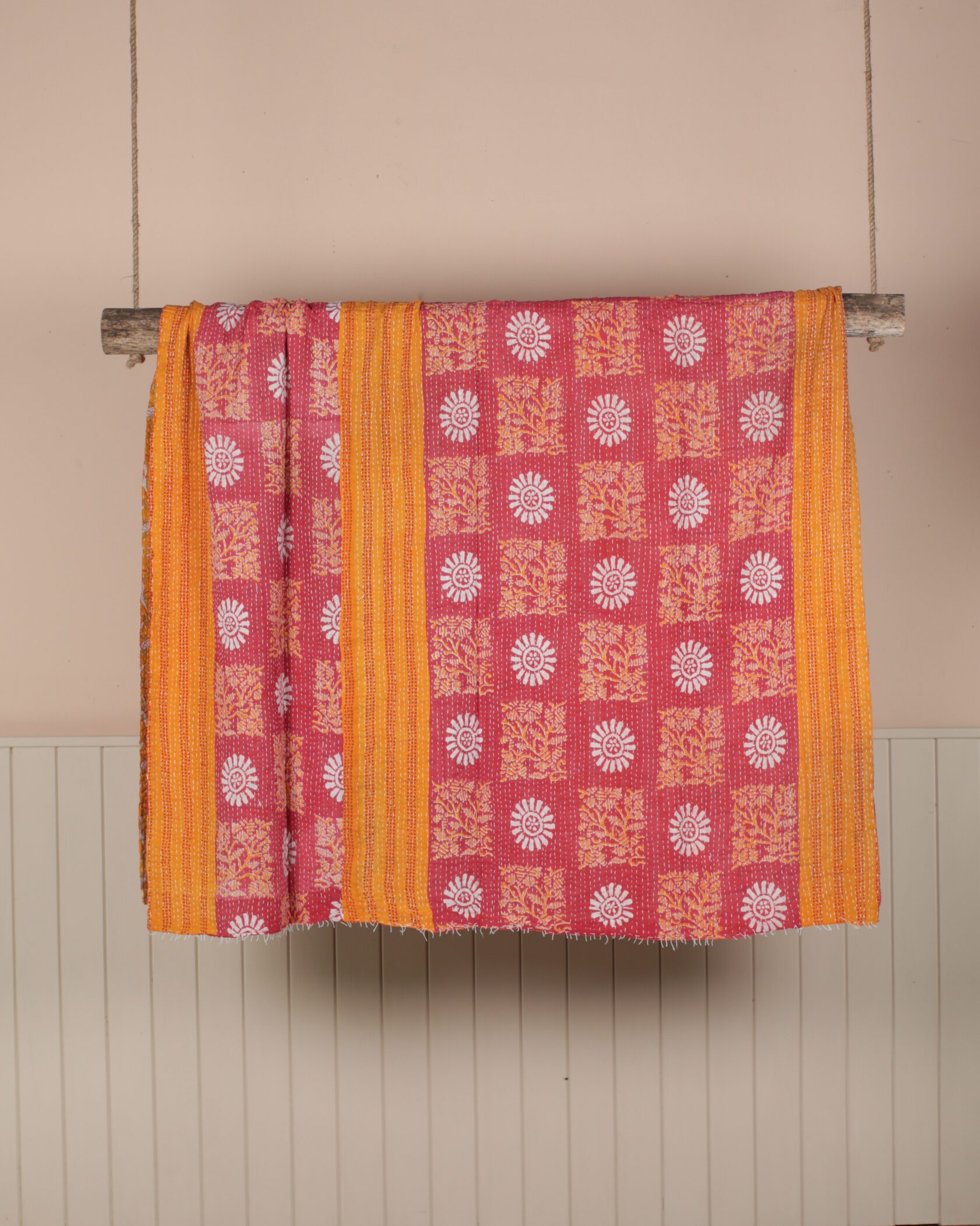 Yellow Deer Print Throw Gallery Image